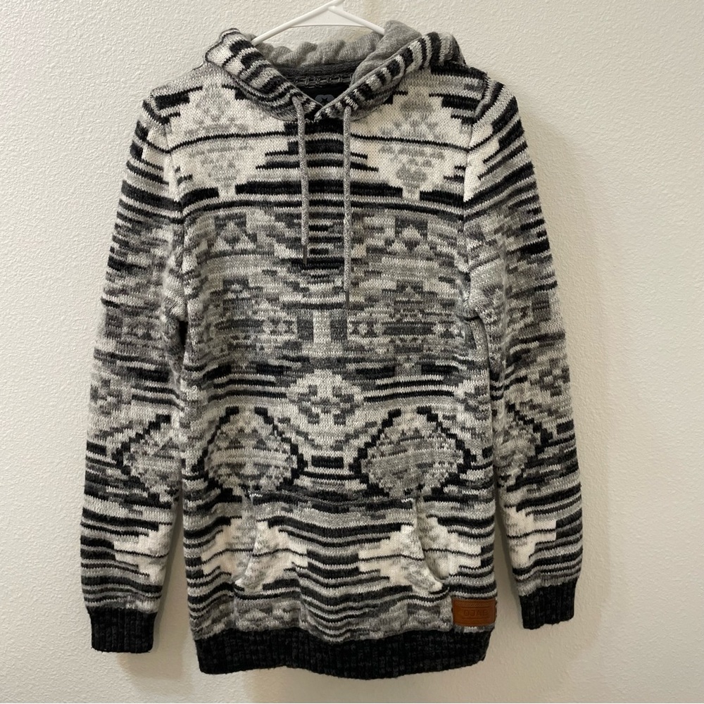 DJAB pullover hoodie Aztec gray small